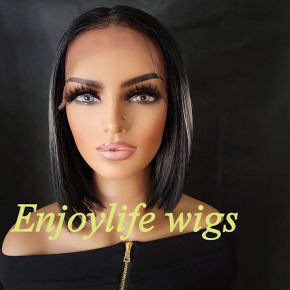 black ash blonde splash bob lace wig - Picture 3 of 3